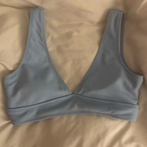 Blue bikini swim top